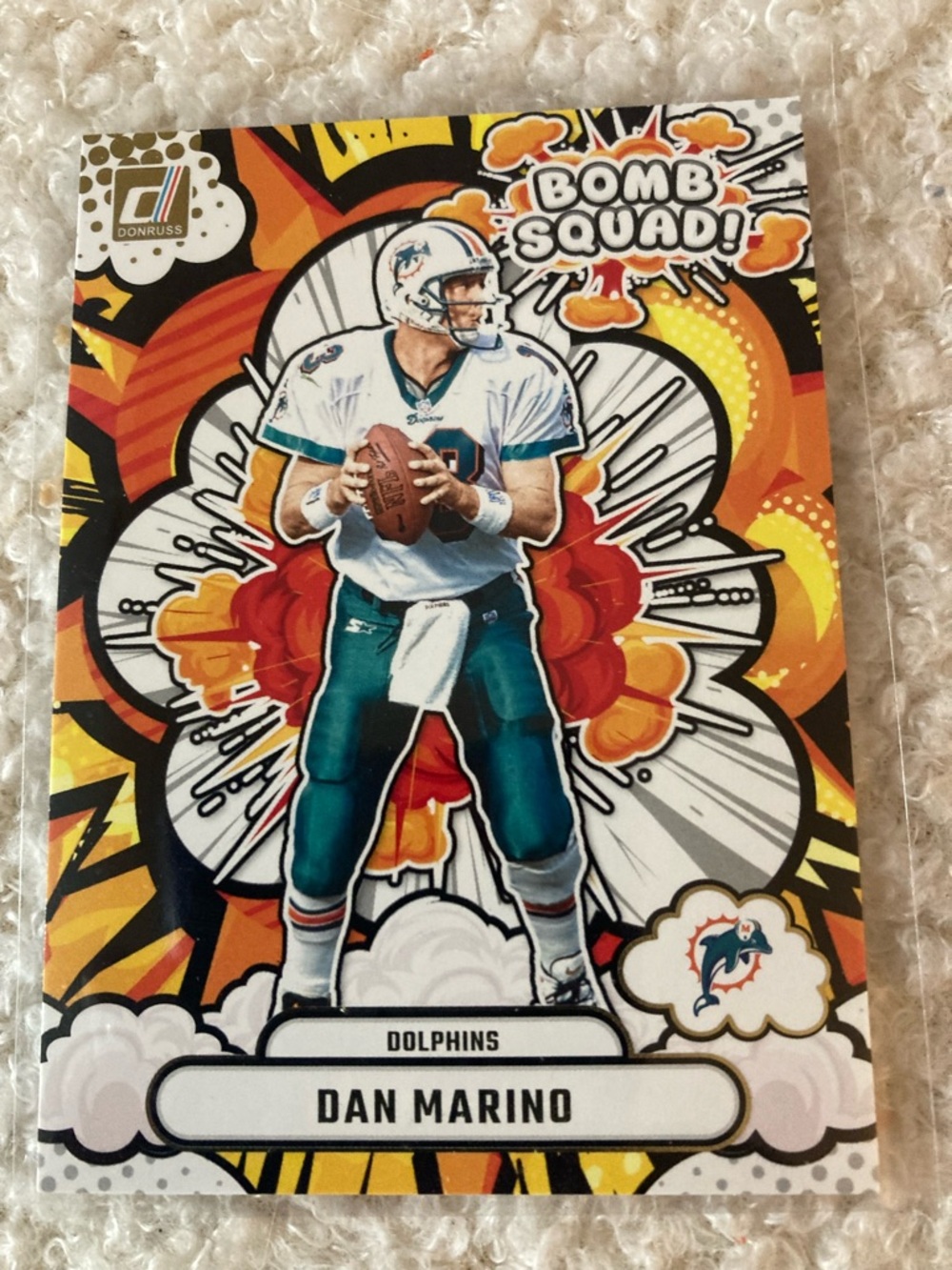 Donruss Dan Marino 'Bomb Squad' Football Card - Teal & White